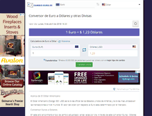 Tablet Screenshot of cambio-euro.es